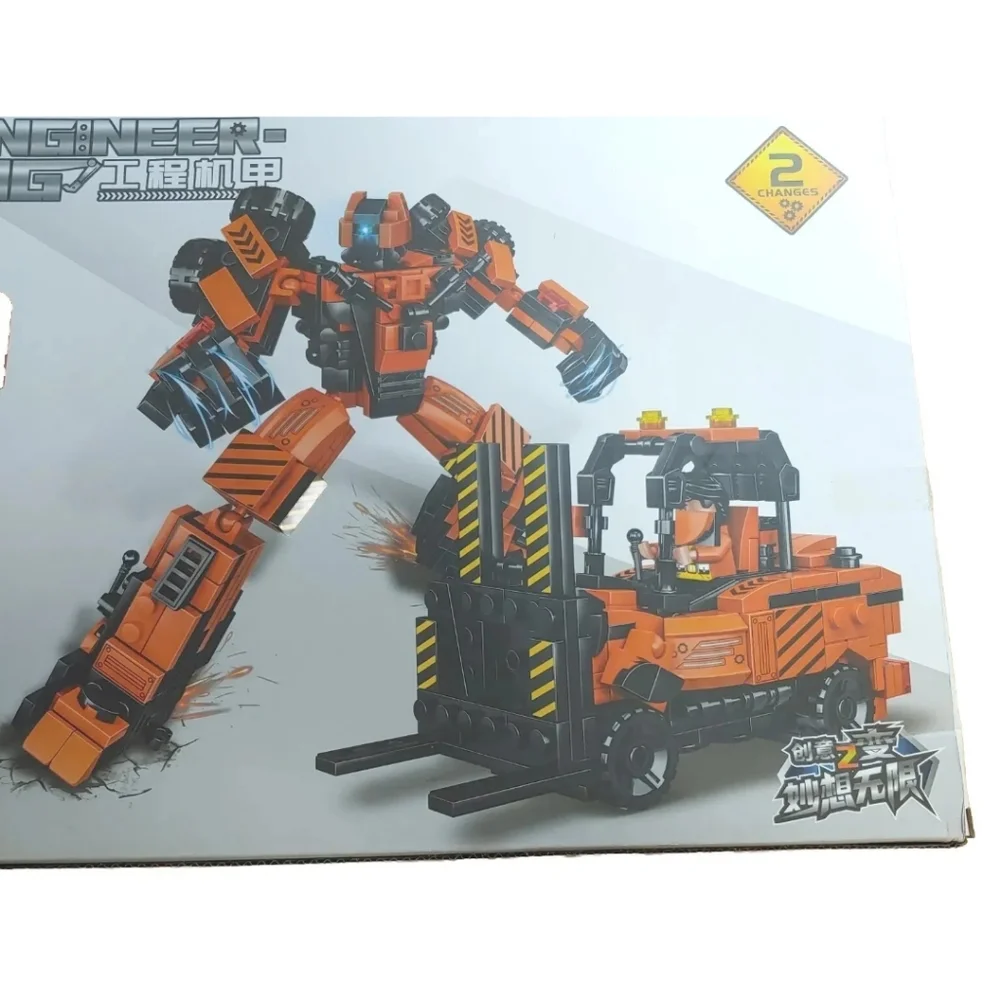 New Engineering Building Block Set Florklift Tranforms Robot 452 Pcs Boy Gift